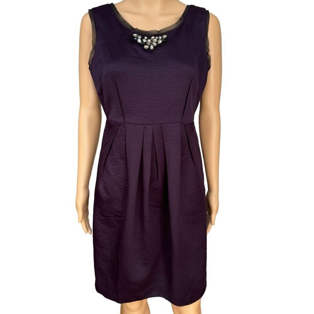 Simply Vera Wang Sheath A-Line Dress Sleeveless Purple Cocktail Women's size 8